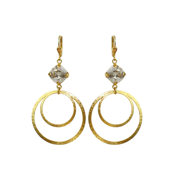 La Vie Parisienne by Catherine Popesco Gold Hammered Earring Shade