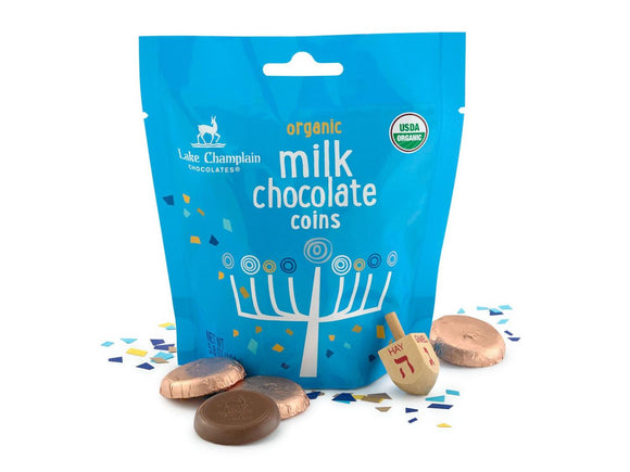 Lake Champlain Chocolates Hanukkah Milk Chocolate Coins Gift Bag