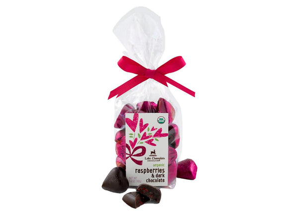 Lake Champlain Raspberries & Dark Chocolate Hearts Gift Bag