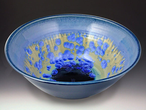 Large Bowl in Sky Crystal Blue by Indikoi