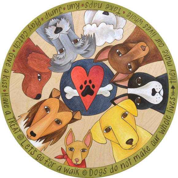 Life with Dogs Lazy Susan by Sincerely, Sticks