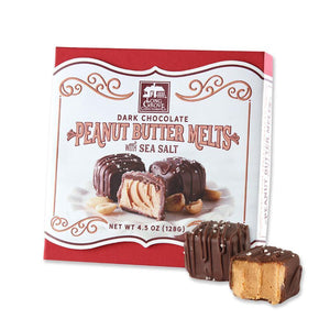 Long Grove Confectionery Dark Chocolate Peanut Butter Melts with Sea Salt