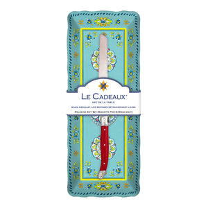 Madrid Turquoise Baguette Tray Gift Set by Le Cadeaux