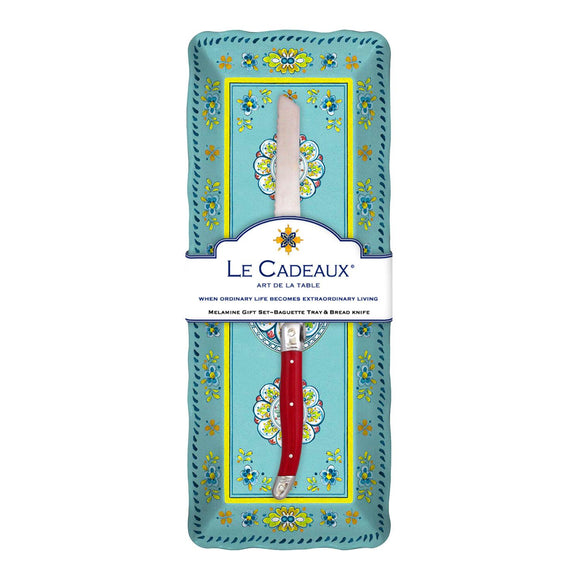 Madrid Turquoise Baguette Tray Gift Set by Le Cadeaux