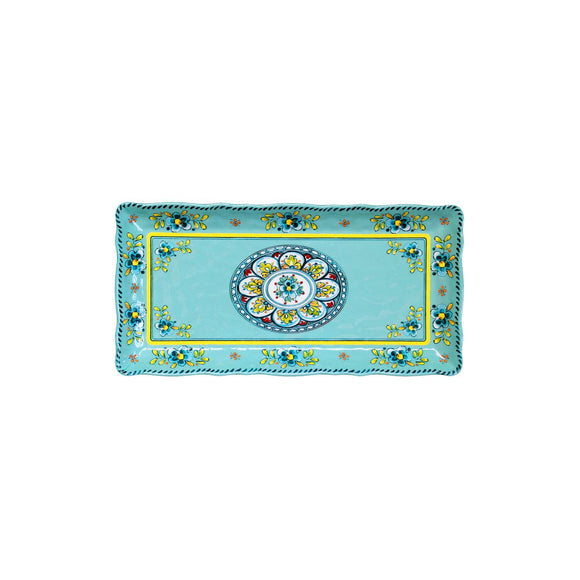 Madrid Turquoise Biscuit Tray by Le Cadeaux