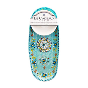 Madrid Turquoise Bowl and Tray Gift Set by Le Cadeaux