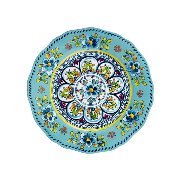 Madrid Turquoise Salad Plate by Le Cadeaux