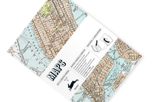 Maps Gift and Creative Papers Book