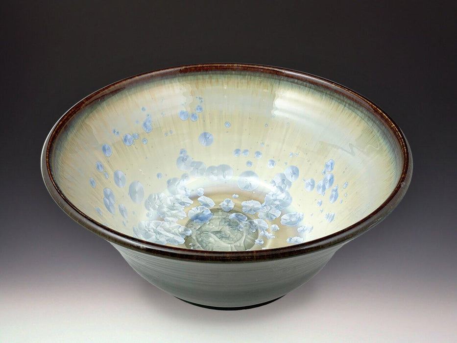 Medium Bowl in Ivory Crystal Dark Olive by Indikoi