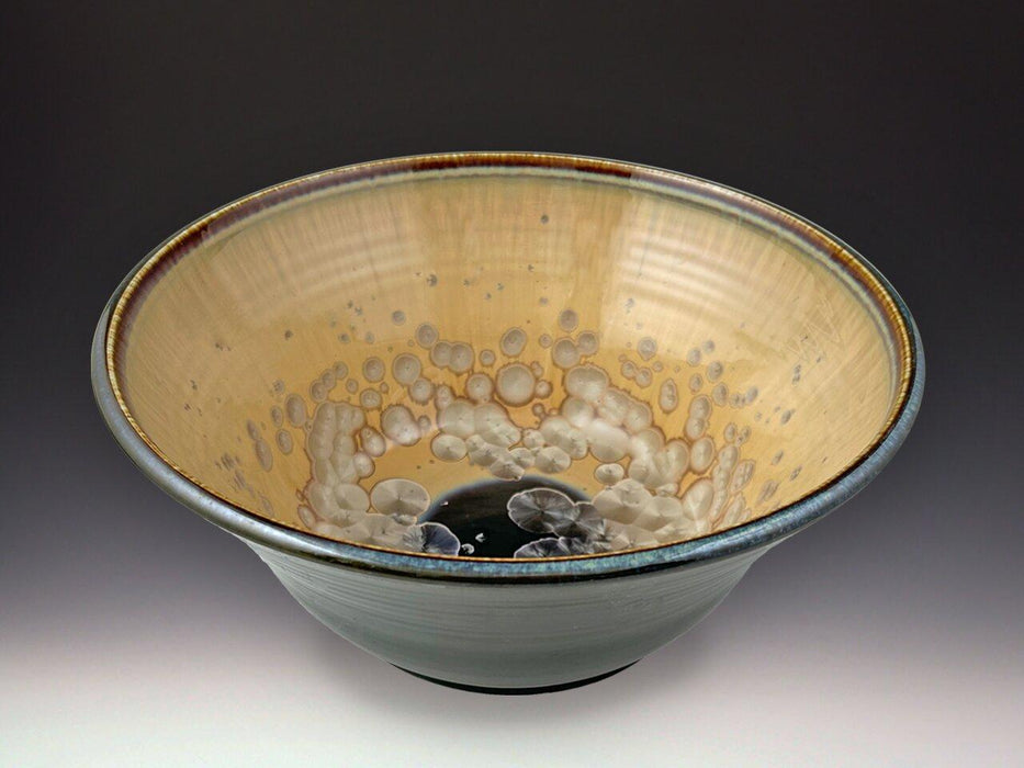 Medium Bowl in Mocha Crystal Dark Olive by Indikoi