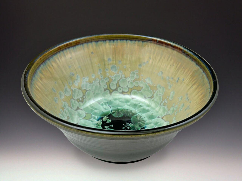 Medium Bowl in Patina Crystal Dark Olive by Indikoi