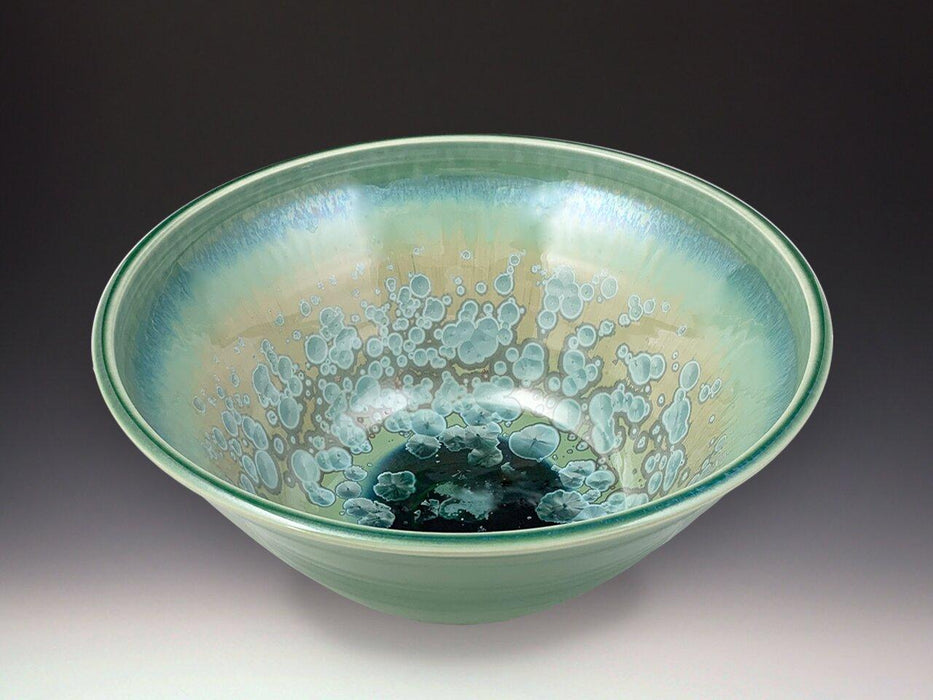 Medium Bowl in Patina Crystal Green by Indikoi