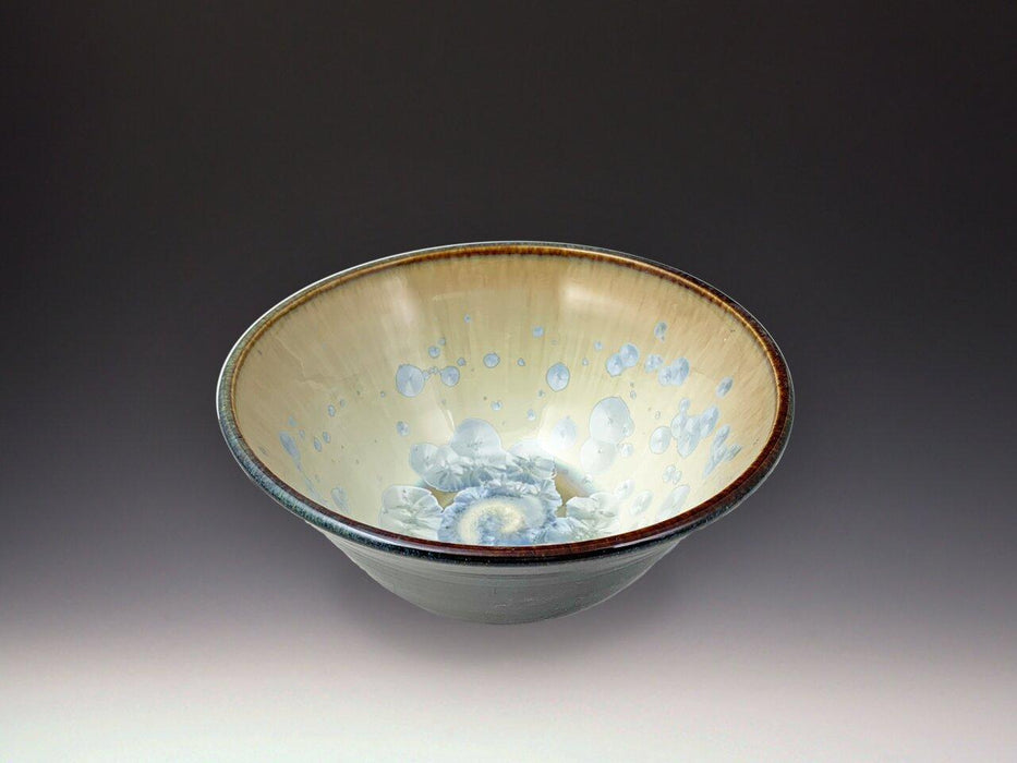Mini Bowl in Ivory Crystal Dark Olive by Indikoi