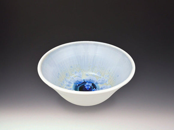 Mini Bowl in Ivory Crystal White Blue by Indikoi