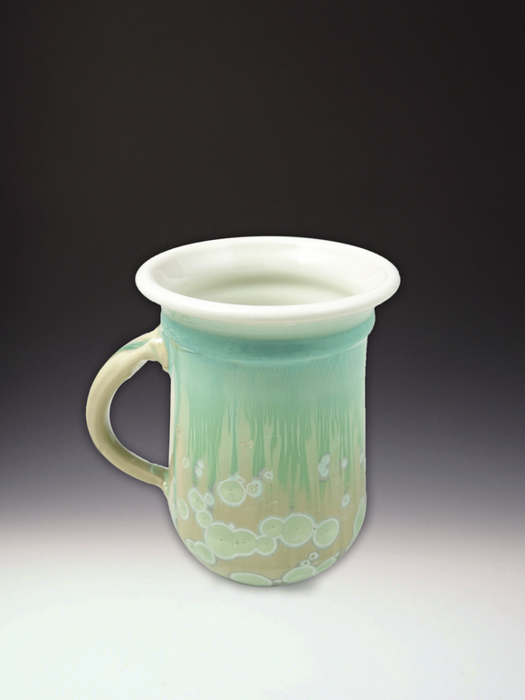 Mug in Ivory White Green by Indikoi