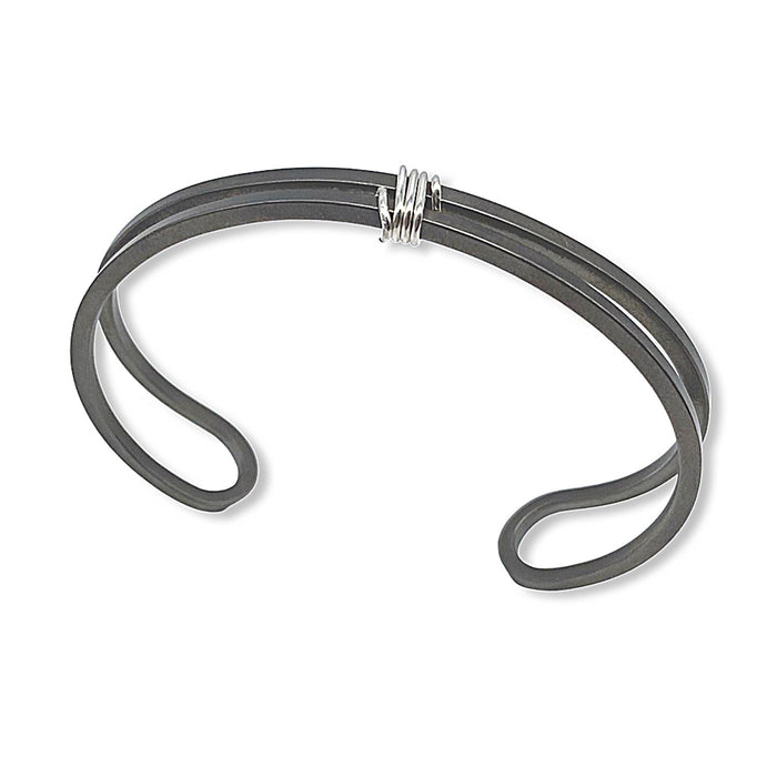 Nice and Simple Cuff in Black and Silver