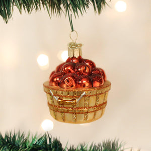 Old World Christmas Mini Apple Basket Ornament