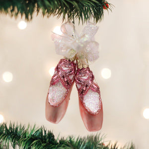Old World Christmas Pair of Ballet Slippers Ornament