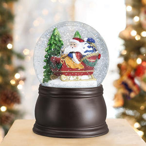 Old World Christmas Snow Globe Santa In Sleigh (Automated Snow Motor)