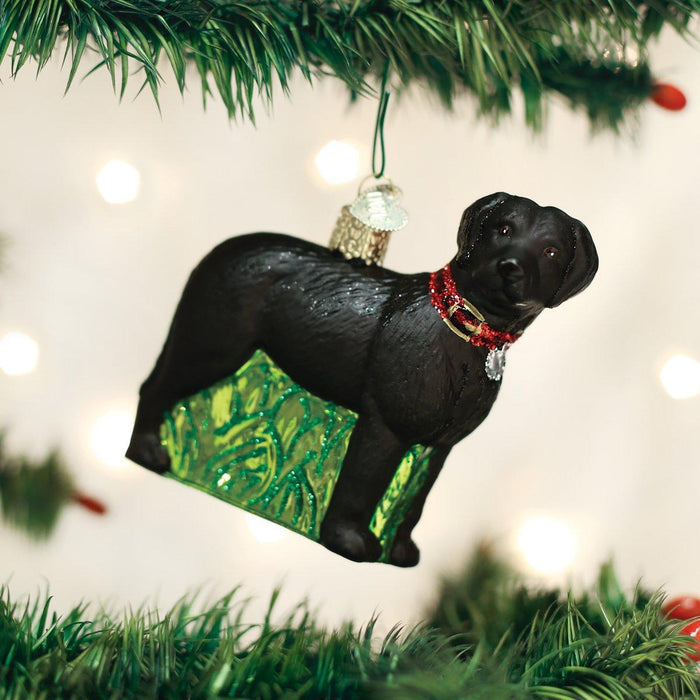 Old World Christmas Standing Black Lab Ornament