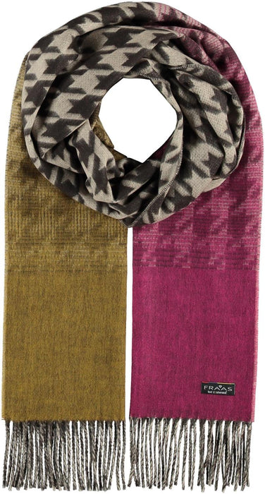 Ombre Houndstooth Scarf Pink