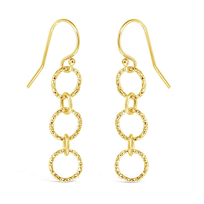 Open Circle Triple drop in Gold