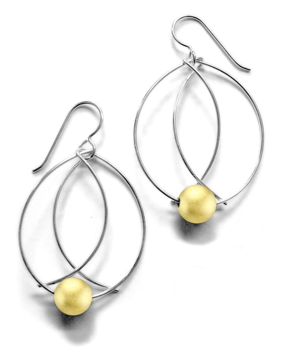Perfect Size Silver Gold Earrings