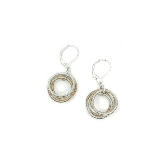 Piano Wire Earring Loop in Champagne and Silver