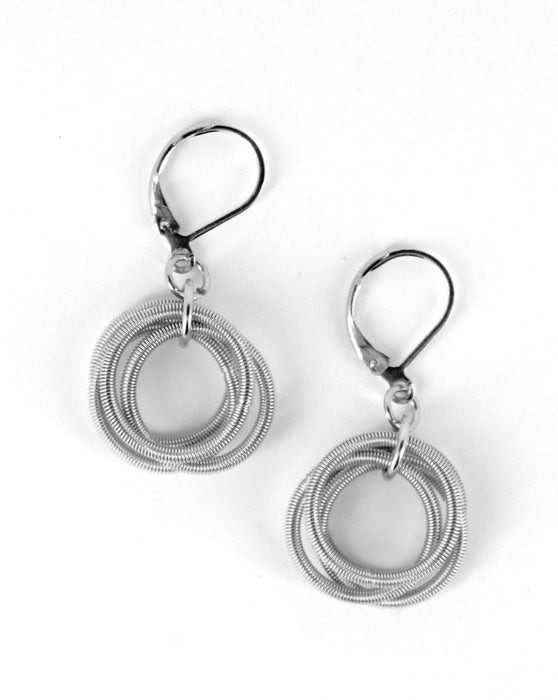 Piano Wire Earring Silver Loop