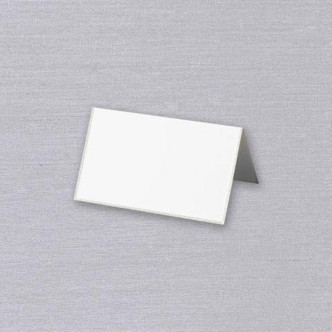Crane Paper Platinum Bordered Pearl White Place Cards
