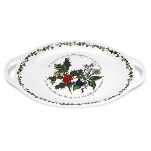 Portmeirion The Holly and The Ivy Oval Handled Platter
