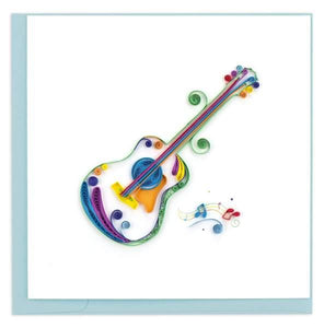 Quilled Acoustic Guitar Greeting Card