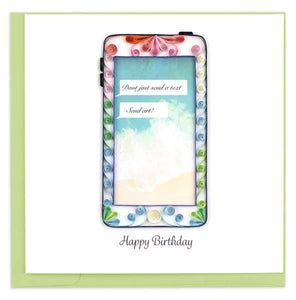 Quilled Birthday Phone Card