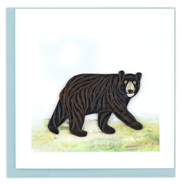 Quilled Black Bear Card