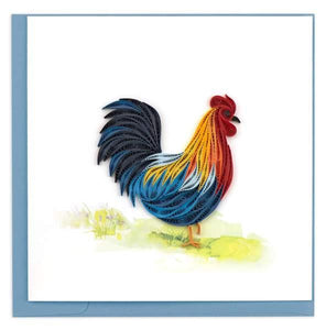 Quilled Colorful Rooster Card