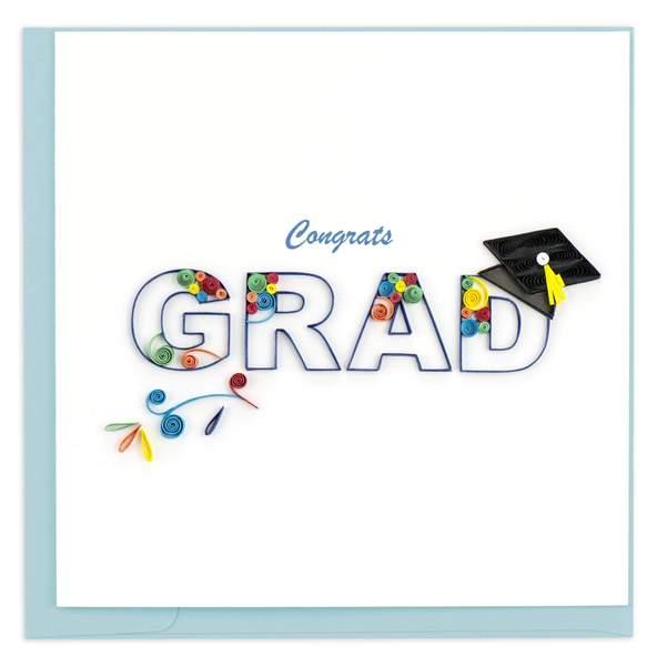 Quilled Congrats Grad Swirl Card