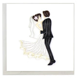 Quilled Dancing Bride & Groom Card