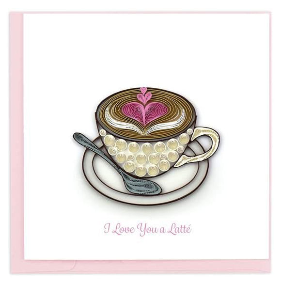 Quilled Love Latte Greeting Card
