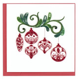 Quilled Red Ornaments Christmas Card