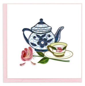 Quilled Tea Party Card