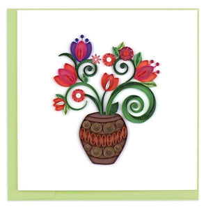 Quilled Terracotta Bouquet Greeting Card