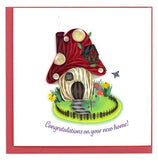 Quilled Toadstool House Card