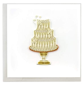 Quilled Wedding Cake Card