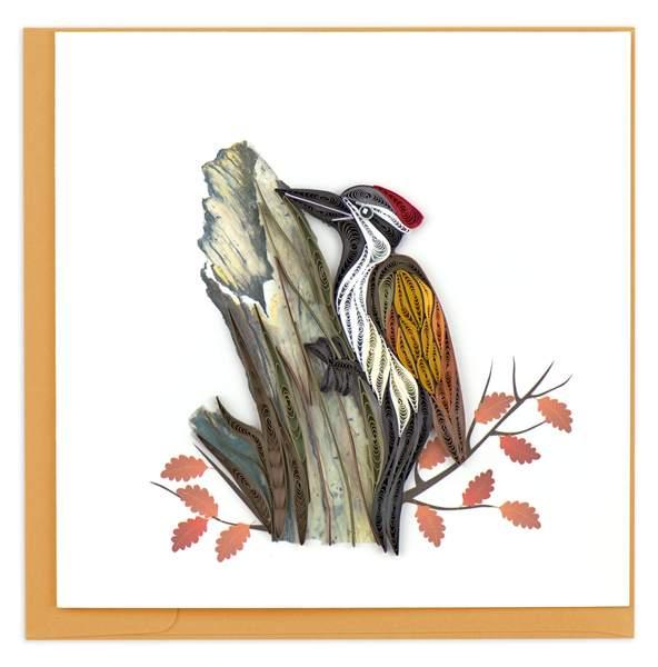 Quilled Woodpecker Card