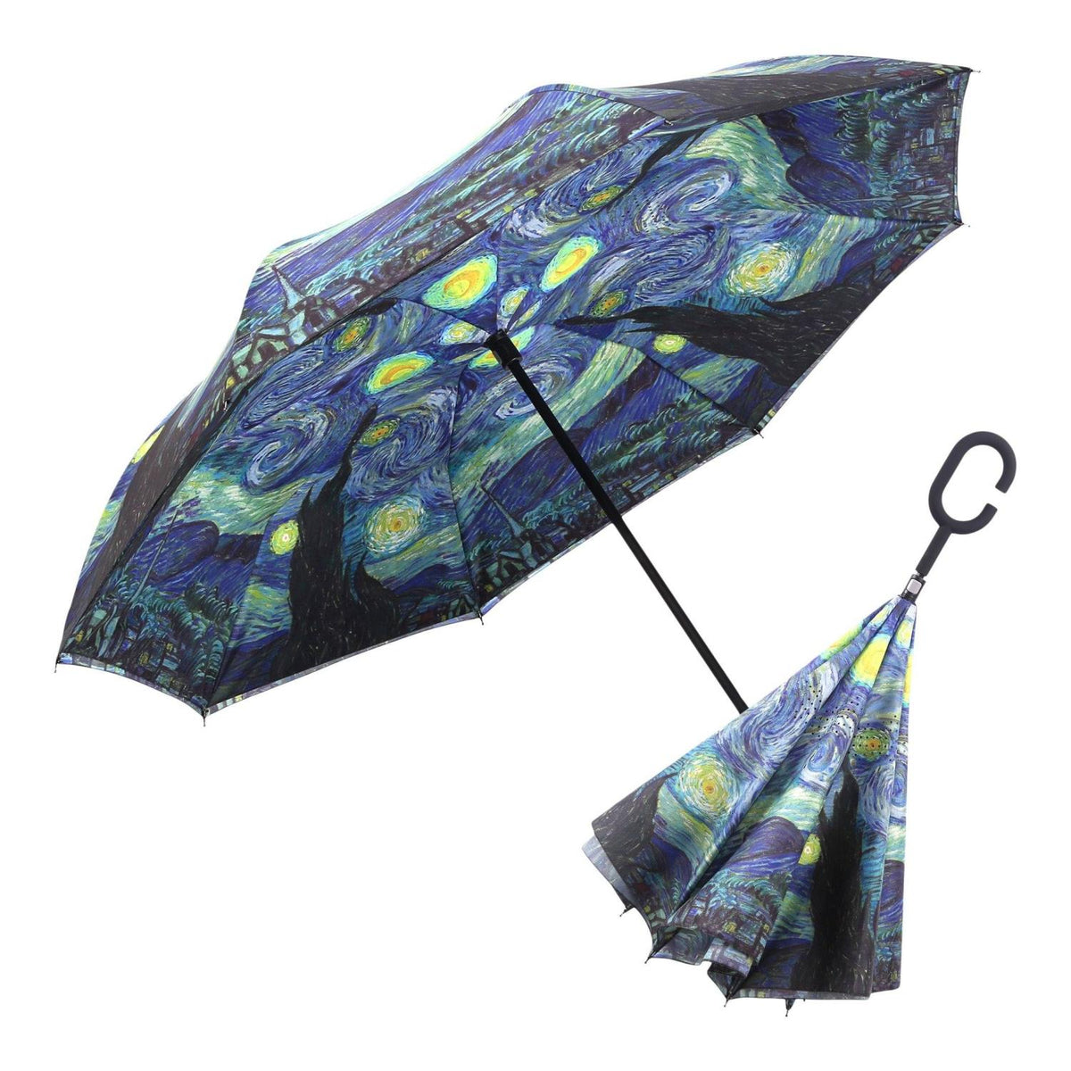 RAINCAPER VAN GOGH STARRY NIGHT REVERSE UMBRELLA — Pearl Grant