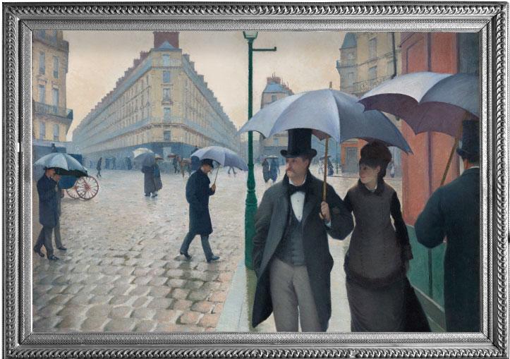 FINE ART RAINCAPER - CAILLEBOTTE PARIS STREET; RAINY DAY TRAVEL CAPE