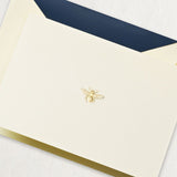 Crane Paper Engraved Bee Pearl Ecru Boxed Notes