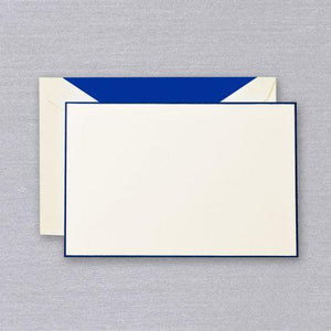 Crane Paper Regent Blue Bordered Ecru Boxed Cards