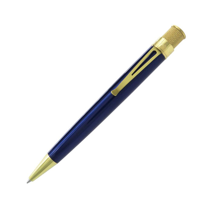 Retro 1951 Tornado Brass Classic Blue Lacquer Roller Ball Pen