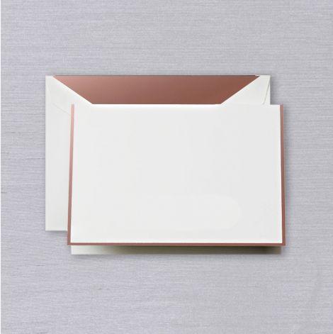 Crane Paper Rose Gold Bordered Ecru Boxed Notes